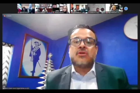 Captura de pantalla de la sesión virtual
