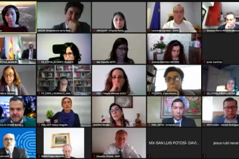 Captura de pantalla de la sesión virtual
