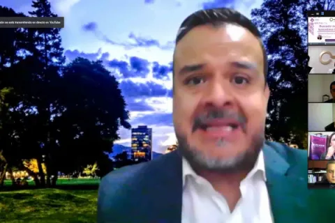 Captura de pantalla de la sesión virtual