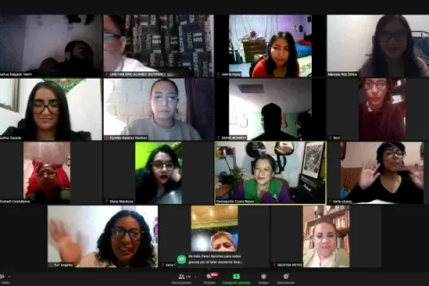 Captura de pantalla de la sesión virtual