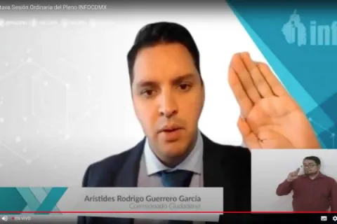 Captura de pantalla de la sesión virtual