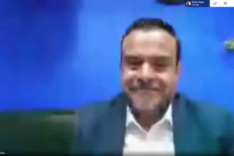 Captura de pantalla de la sesión virtual