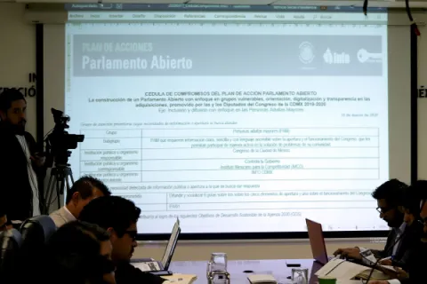 Captura de pantalla de la sesión virtual