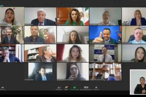 Captura de pantalla de la sesión virtual