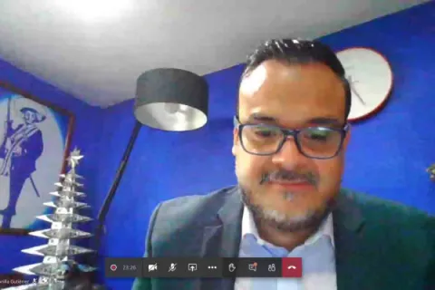 Captura de pantalla de la sesión virtual