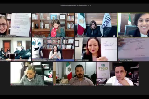Captura de pantalla de la sesión virtual