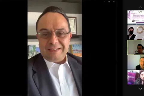 Captura de pantalla de la sesión virtual