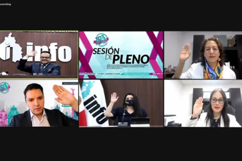 Captura de pantalla de la sesión virtual