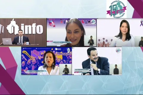 Captura de pantalla de la sesión virtual