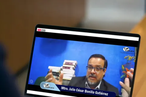 Captura de pantalla de la sesión virtual