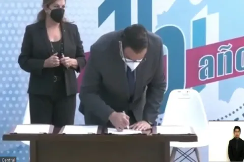 Captura de pantalla de la sesión virtual