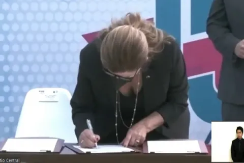 Captura de pantalla de la sesión virtual