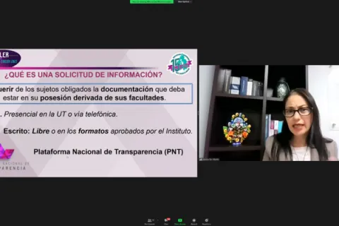 Captura de pantalla de la sesión virtual