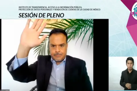 Captura de pantalla de la sesión virtual