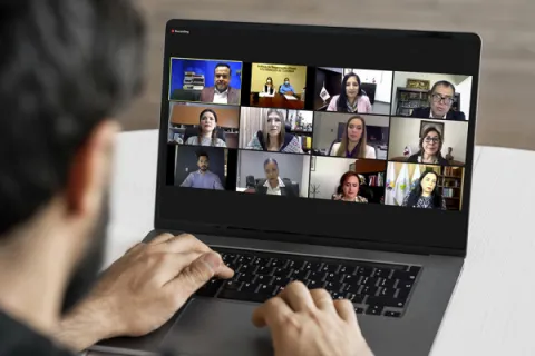 Captura de pantalla de la sesión virtual