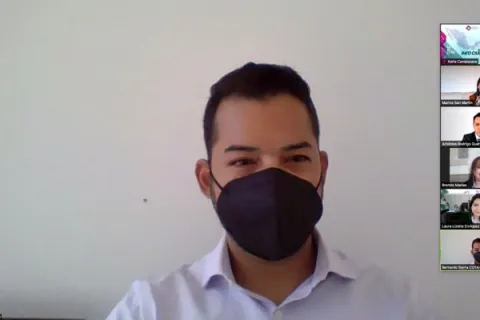 Captura de pantalla de la sesión virtual