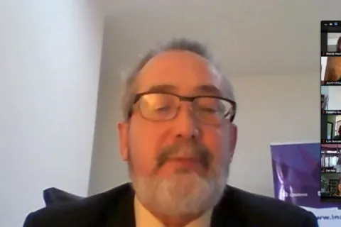 Captura de pantalla de la sesión virtual