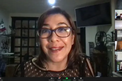 Captura de pantalla de la sesión virtual