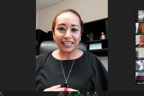 Captura de pantalla de la sesión virtual