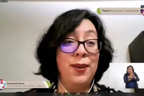 Captura de pantalla de la sesión virtual