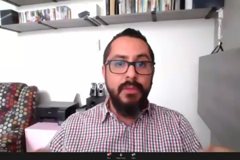 Captura de pantalla de la sesión virtual