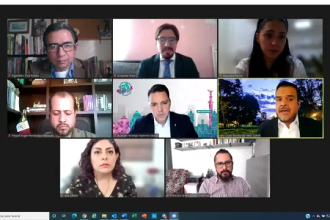 Captura de pantalla de la sesión virtual