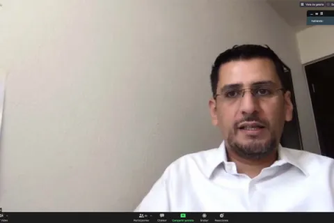 Captura de pantalla de la sesión virtual