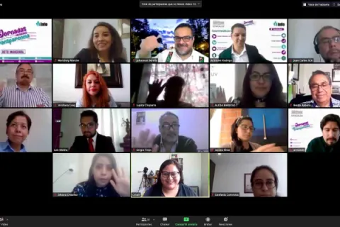 Captura de pantalla de la sesión virtual