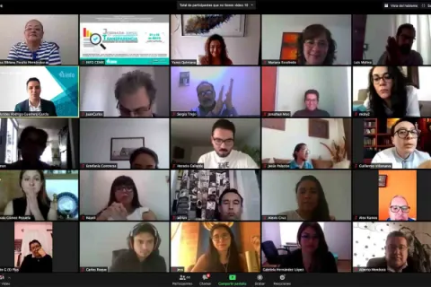 Captura de pantalla de la sesión virtual