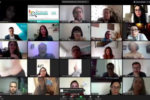Captura de pantalla de la sesión virtual