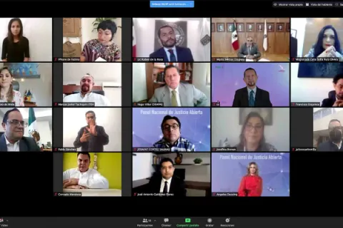 Captura de pantalla de la sesión virtual