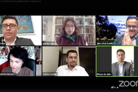 Captura de pantalla de la sesión virtual