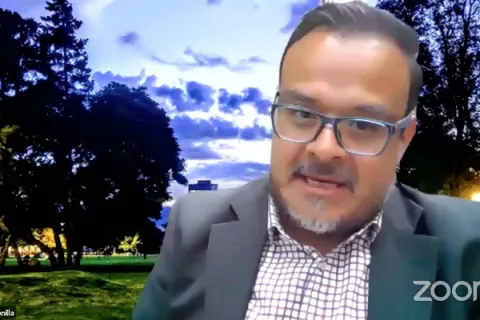 Captura de pantalla de la sesión virtual