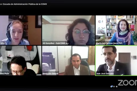 Captura de pantalla de la sesión virtual