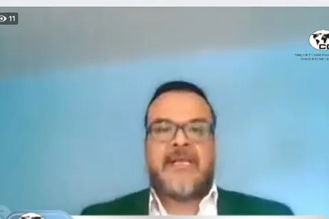 Captura de pantalla de la sesión virtual