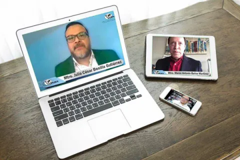 Captura de pantalla de la sesión virtual