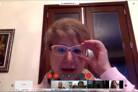 Captura de pantalla de la sesión virtual