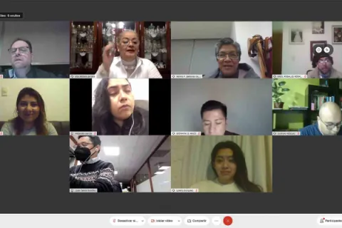 Captura de pantalla de la sesión virtual