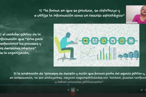 Captura de pantalla de la sesión virtual