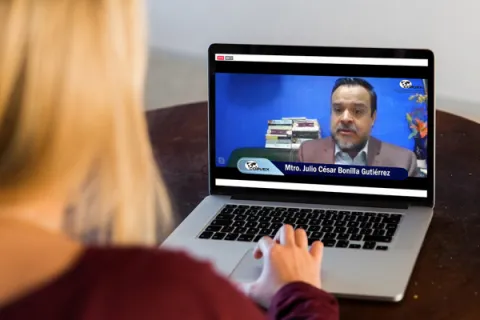 Captura de pantalla de la sesión virtual