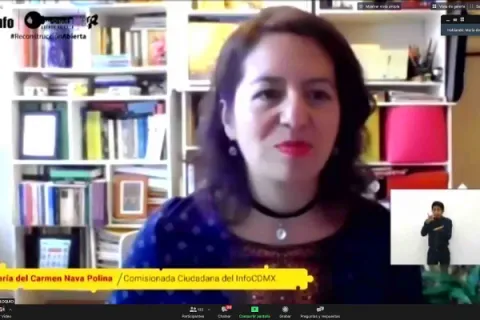 Captura de pantalla de la sesión virtual