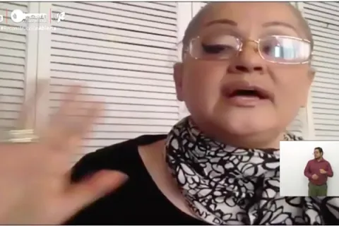 Captura de pantalla de la sesión virtual