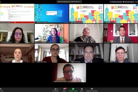 Captura de pantalla de la sesión virtual