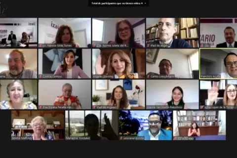 Captura de pantalla de la sesión virtual