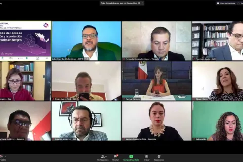 Captura de pantalla de la sesión virtual