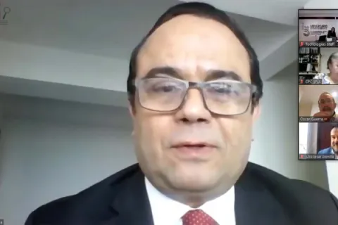Captura de pantalla de la sesión virtual
