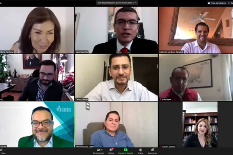 Captura de pantalla de la sesión virtual
