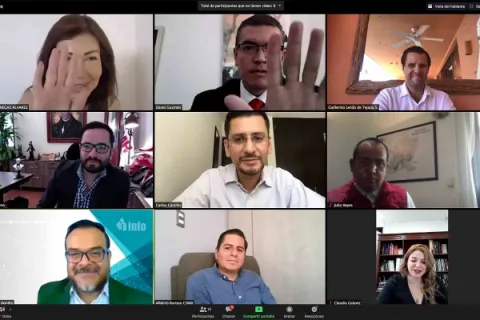 Captura de pantalla de la sesión virtual