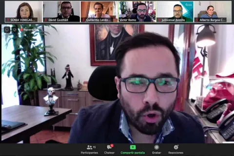 Captura de pantalla de la sesión virtual