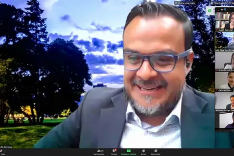 Captura de pantalla de la sesión virtual